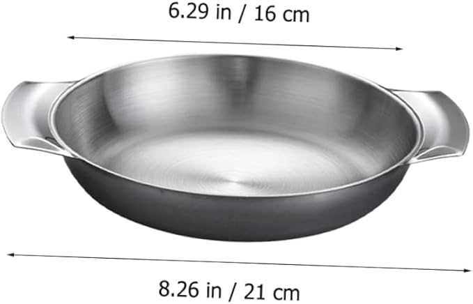 Alipis Stainless Steel Snack Serving Tray Food Plate for Fruits Desserts and Bbq Easy to Clean for Home Restaurant and Parties Silver Color