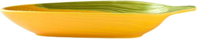 Ceramic Corn Trays Handpainted Appetizer Plates for Serving Corn The Cob for Family Meals and Dinner Parties Dinnerware for Fruits and Snacks