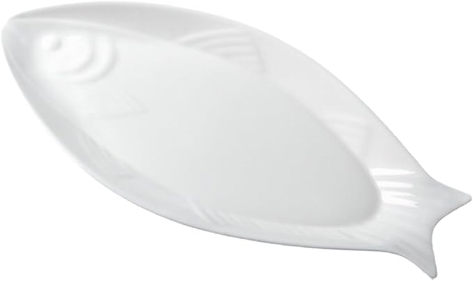 ABOOFAN Ceramic Fish Tray Snack Plate Pastry Serving Steamed Fish Plate Restaurant Food