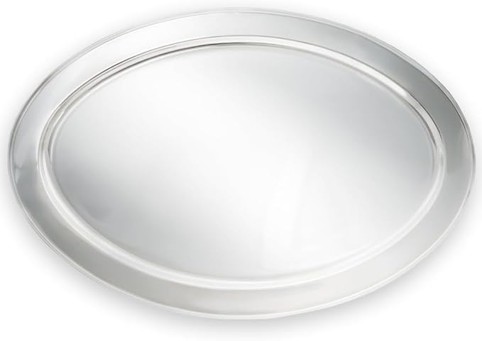 TrueCraftware- 22” Stainless Steel Oval Serving Platter - Heavy Duty Metal Serving Tray Serving Platters for Appetizer Snack Fruit Cake Server Party Food Display Tray Serving Dishes for Entertaining