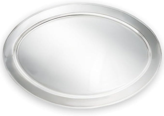 TrueCraftware- 22” Stainless Steel Oval Serving Platter - Heavy Duty Metal Serving Tray Serving Platters for Appetizer Snack Fruit Cake Server Party Food Display Tray Serving Dishes for Entertaining