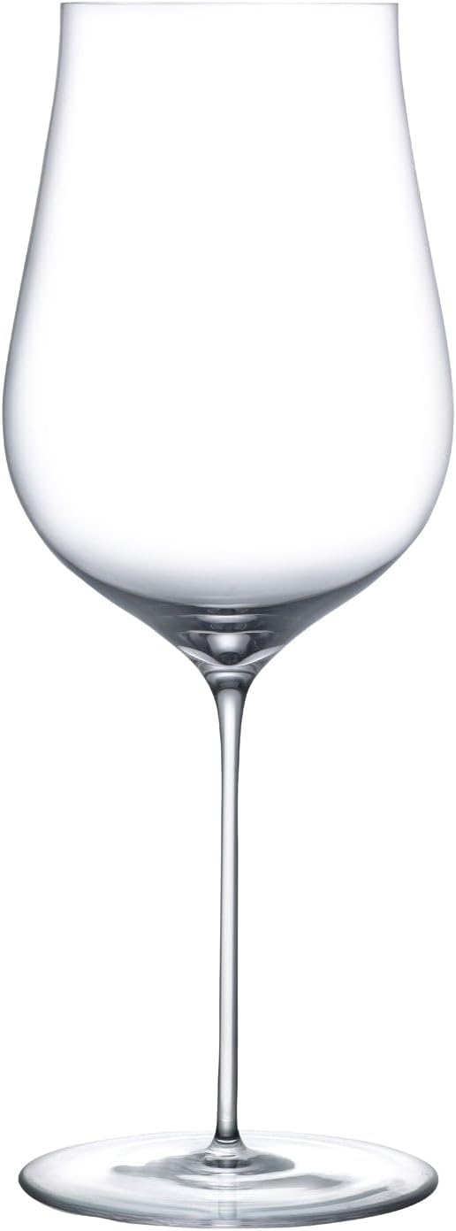 Nude Ghost Zero Tulip Red Crystal Wine Glasses, | Lead - Free |, Stem Unique Modern, Cool for Cocktail, Weddings, Great Gift Idea