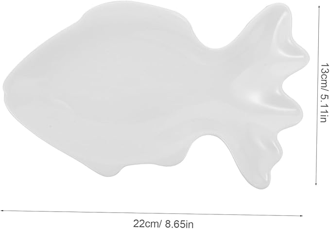 Cute Fish Shaped Ceramic Plate for Snacks and Appetizers Small Dipping Bowls for Soy Sauce Ketchup and Condiments for Parties and Boys and Girls