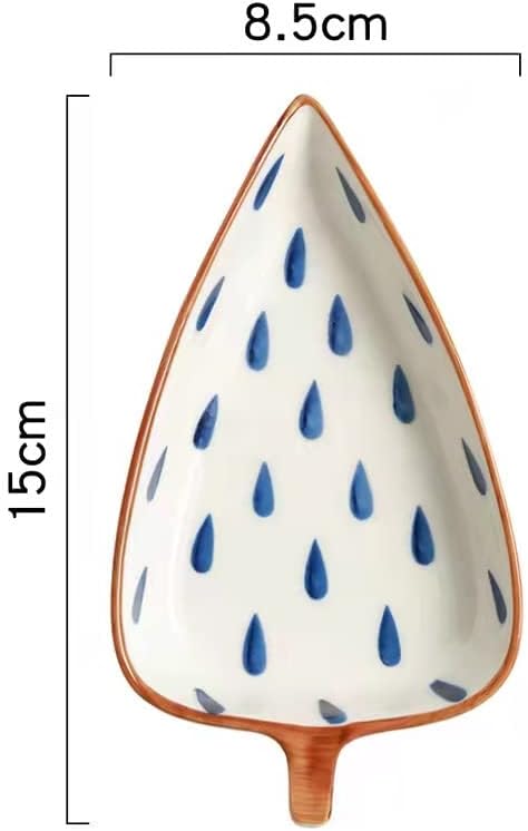 Leaf Shaped Ceramics Seasoning Dish Tea Bag Holder Ketchup Saucer Small Appetizer Plate Vinegar Spice Salad Soy Sushi Wasabi Seasoning Dipping Bowls-B