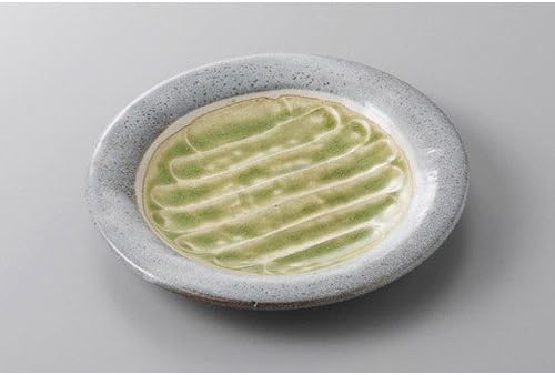 せともの本舗 Appetizer Plate, Nezumishino Ash Glazing Plate, 6.9 x 0.9 inches (17.4 x 2.3 cm), Soil, Restaurant, Ryokan, Japanese Tableware, Restaurant, Commercial Use
