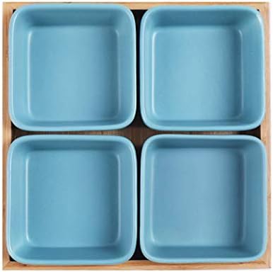Ceramic Dinner & Appetizer Plates Set - Separated Fruit & Snack Tray for Living Room, Perfect for Dry Fruits, Snacks, and Appetizers, Stylish Bowl Set