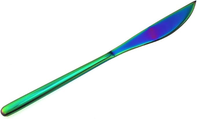 JASHII Mirror Polished Rainbow 20-Piece SUS304 Stainless Steel Flatware Set,Colorful Silverware Set Dinner Knife Fork Spoon Dessert Fork Salad Spoon Service for 4