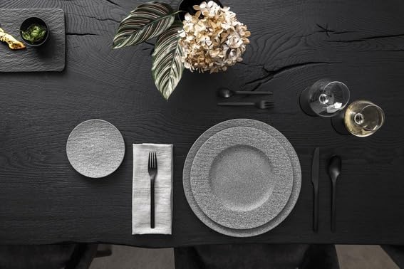 Villeroy & Boch - Manufacture Cutlery Table Cutlery Set for Up to 4 People, 16 Pieces, Stainless Steel, Black, 12-6556-9040