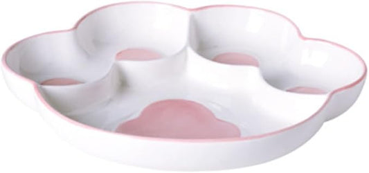 Cartoon Cat Claw Ceramic Plate Breakfast Tray Divided Serving Tray Food Storage Plate