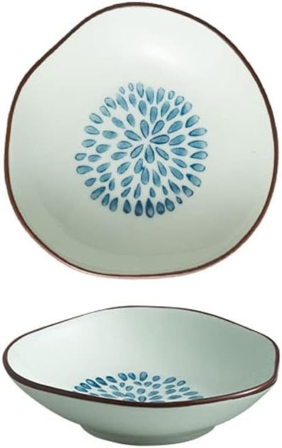 Appetizer Bowls Japanese Style Pure Hand-painted Sauce Dish 3 Oz Ceramic Soy Sauce Dessert Plates Snack Sushi Dishes Appetizer Side Dishes Serving Seasoning Dish Salad Bowls (Color : D)