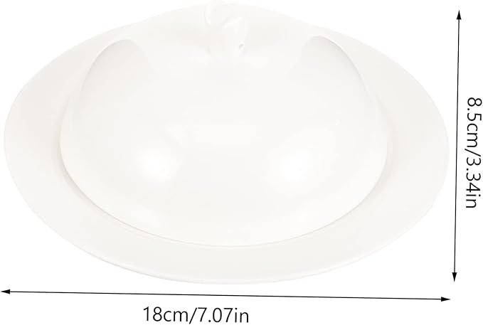 Alipis Lidded Ceramic Serving Plate Dome Elegant Covered Dish for Steak Dessert and Appetizers Porcelain Platter for Parties and Entertaining