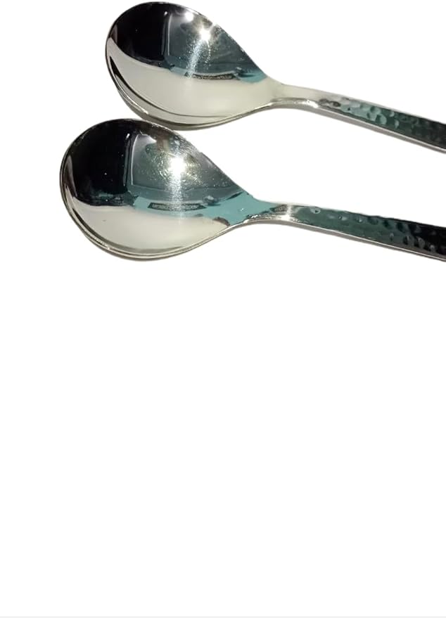 BONA FIDE steel Serving Spoons Set of 4 Indian Dinnerware Serve ware, spoon set size 8 inch long,serving spoon,Traditional Utensils Kitchen Dinning Accessory,