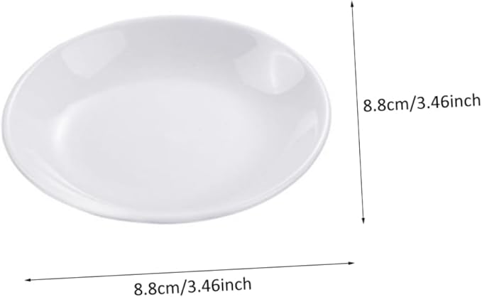 6pcs Ceramic Sauce and Vinegar Dipping Plates Small Condiment Dishes for Home and Restaurant Use Simple Design for Snacks and Sauces Appetizer Plates