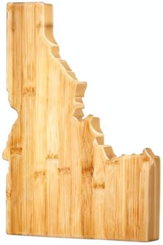 Totally Bamboo Idaho State Shaped Bamboo Serving and Cutting Board