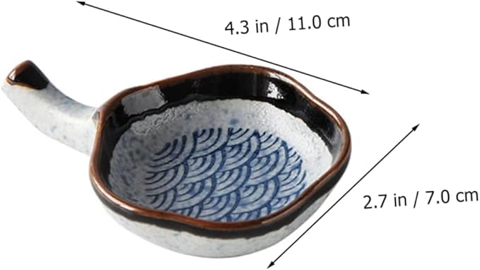 4 Pcs Japanese Dipping Dish Vintage Tray Cutlery Tray Dessert Trays Soy Dishes Small Dipping Bowls Japanese Sauce Bowls Simple Styled Dish Appetizer Plates Chopstick Rest