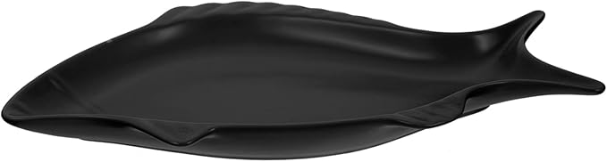 Homoyoyo Ceramic Fish Shaped Plate Set - 14 Inch Decorative Snack and Serving Dish for Home and Restaurants - for Cakes Appetizers and Utensil Display Unique Nut Tray Design