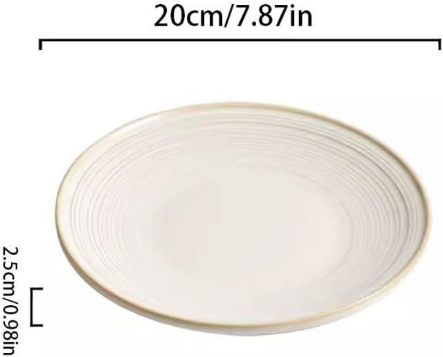SONGCHAO Party Supplies Dinner Plate Steak Western Plate Household Ceramic Tableware Restaurant Appetizer Plate Pasta Breakfast Plate Party Plates (Color : 20cm)