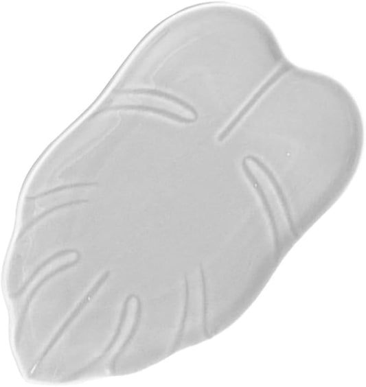 Ciieeo Leaf Shaped Ceramic Serving Dish Multi Function Appetizer Plate for Fruits Desserts and Snacks Food Plate for Parties Gatherings and Family Reunions