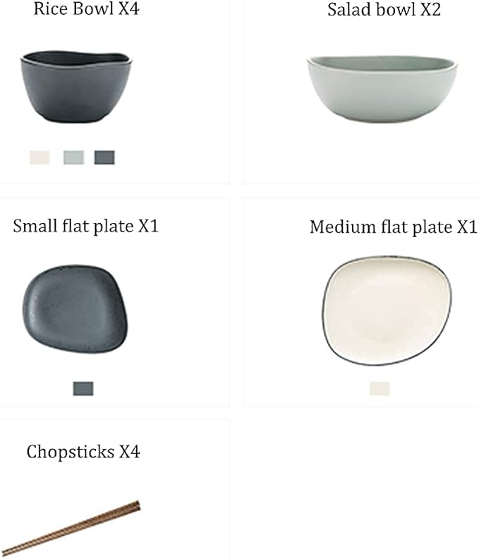 Nordic Ceramic Dinnerware Sets, Porcelain Plate and Bowl Sets, High-End Color Dishware Sets, Modern Reactive Glaze Stoneware Dishes Set Holiday,12Pcs (White 12Pcs)