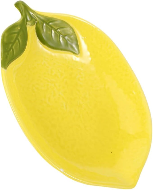 Lemon Themed Ceramic Plates Set 5.9 Inch Cute Lemon Salad Plates Appetizer Bowls Fruit Snack Serving Dish for Kitchen Dining