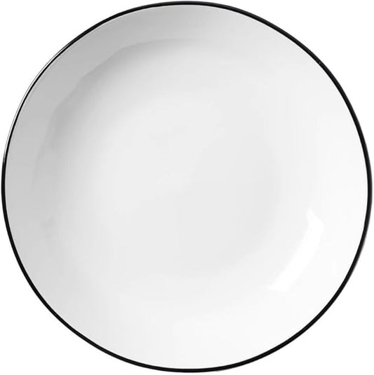 SONGCHAO Party Supplies Nordic Ceramic Plate Dish Plate Home Plate Set Deep Soup Plate Creative Large Soup Plate Dessert Plate Party Plates (Color : 8inch)