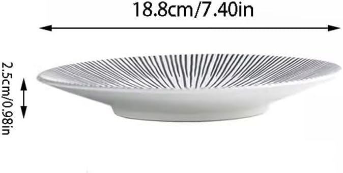SONGCHAO Party Supplies Creative Western Pasta Steak Plate Restaurant Cold Dish Plate Appetizer Plate Commercial Noodle Soup Bowl Deep Plate Party Plates (Color : 18.8cm)