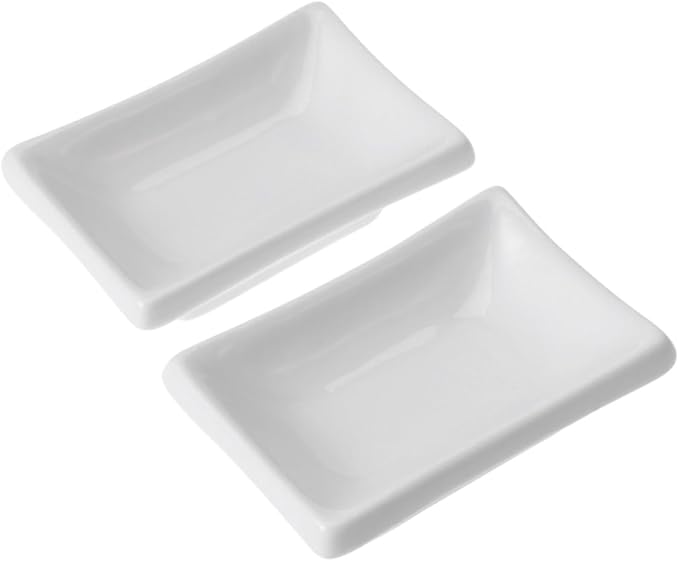 Alipis Soy Sauce Dishes 3 Inch Ceramic Sauce Plate Appetizer Serving Tray Snack Serving Tray for Condiments