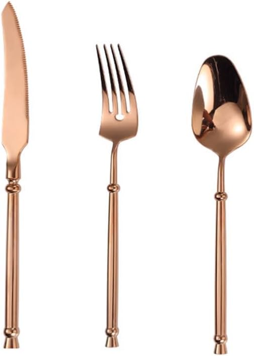 Exquisite Stainless Steel Cutlery Set Knife Fork Spoon Silverware Set Mirror Polished Flatware Set Kitchen Utensils Dessert Spoon Practical