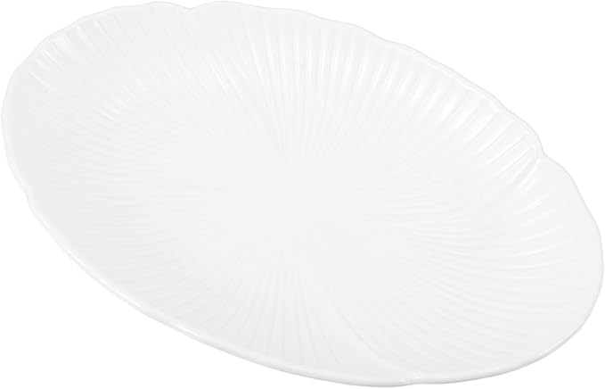 TEHAUX Decorative Ceramic Plate for Serving Unique Design Appetizer Dish Versatile Use for Cheese Fruits Condiments Enhances Home and Kitchen Decor Eye Catching Tableware