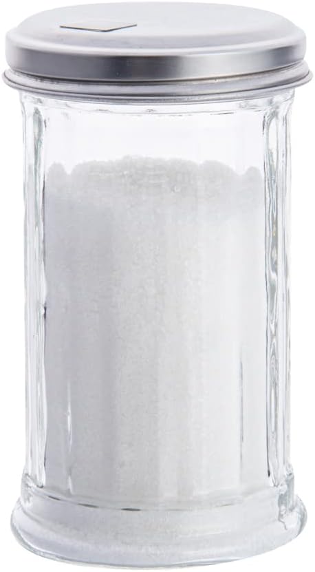 RW Base 11 oz Glass Sauce/Sugar Pourer - with Spout Lid - 3" x 3" x 7" - 1 count box