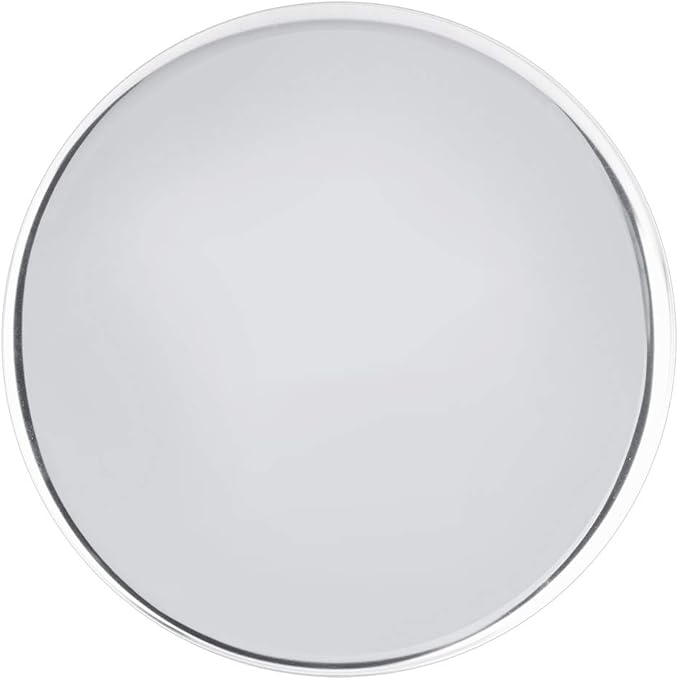 Zerodis Tea Tray 11 Inch Stainless Steel Round Serving Tray Mirrored Finish Circular Platter for Serving Trays Towel Storage Dish Plate Tea Fruit Trays Cosmetics Jewelry Plate Silver (Large Round