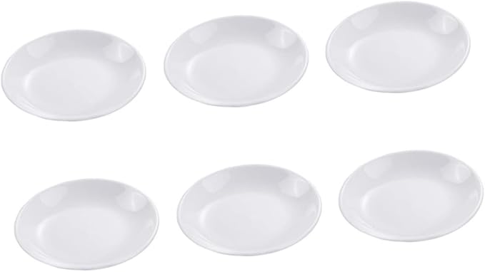 6pcs Ceramic Sauce Serving Plates Small Condiment Dishes for Dipping Sauces Tableware for Appetizers Mustard and More