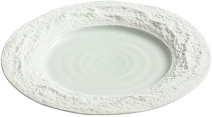 Rock relief Western steak plate, ceramic pasta Western dim sum plate - 10 inches