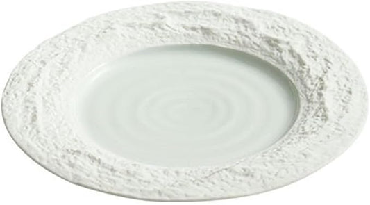 Rock relief Western steak plate, ceramic pasta Western dim sum plate - 10 inches