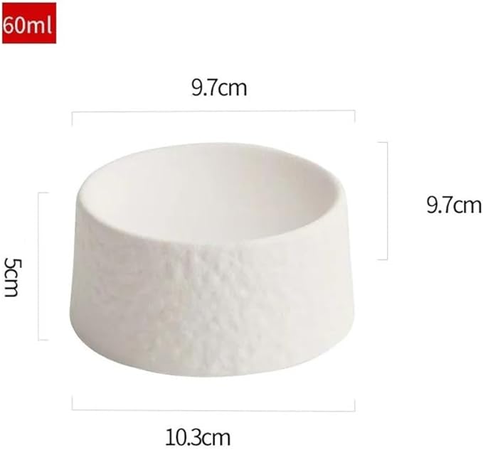 Appetizer Plates Retro Ceramic Cylindrical Dessert Plate Sushi Plate Appetizer Plate Restaurant for Condiment(Black)