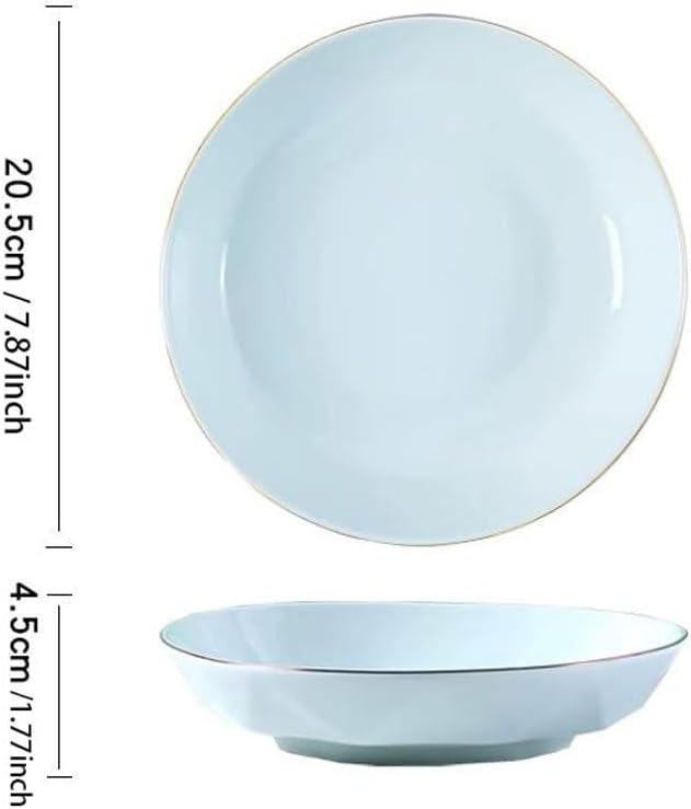 SONGCHAO Party Supplies Creative Phnom Penh Celadon Plate Dish Plate Household Ceramic Plate Set Nordic Dinner Plate Party Plates (Size : Large)