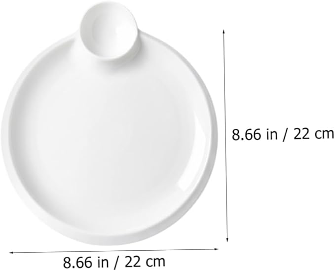 Ceramic Dumpling Plate Set Multi-function Chips Dish Dividers for Dipping Sauce Elegant Kitchen Supply for Appetizers Sushi and Parties