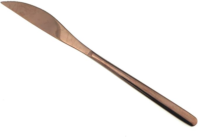 JASHII Mirror Polished Rose Gold 20-Piece SUS304 Stainless Steel Flatware Set,Silverware Set Dinner Knife Fork Spoon Dessert Fork Salad Spoon Service for 4