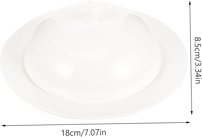 Healifty Elegant Ceramic Serving Platter Lid Modern Steak Plate Decorative Dinner Plate for Appetizers and Salads Microwave and Oven Safe for Dining and Entertaining