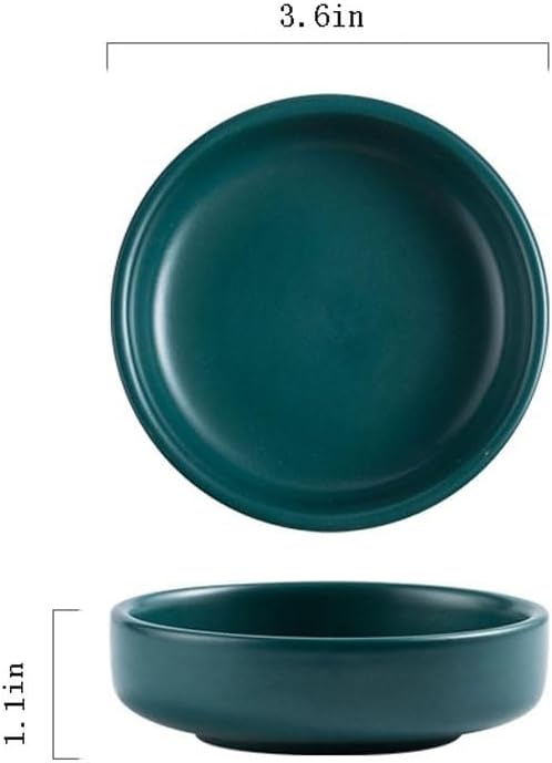 FAREWELL Dipping Bowls Round Plate Creative Ceramic Small Plate Soaking Plate Household Soy Sauce Plate Small Plate Vinegar Plate Soaking Plate Soy Sauce Appetizer Bowls (Color : B)