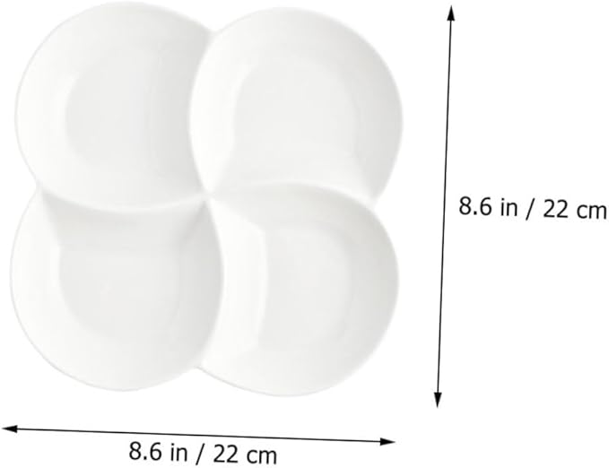 ABOOFAN Compartment Ceramic Plate Snack Storage Serving Tray Dinnerware Hotel Restaurant