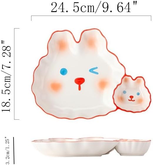Multi Purpose Appetizer Ceramic Tray Vinegar Bowl Elegant Sushi Cookie Serving Dishes Dipping Sauce Plate for Dumplings French Fries Snacks Homes Restaurants Design Sense Souvenirs