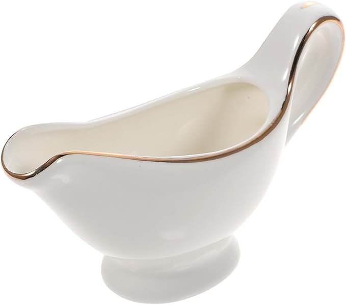 Gatuida 5Oz Ceramic Milk Pitcher Small Creamer Jug with Handle Mini Porcelain Syrup Pour Spout for Coffee Milk Sauce Serving