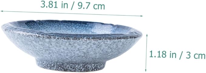Ciieeo 5pcs Ceramic Seasoning Dishes for Dipping Sauces Appetizer Plates Food-grade Material for Condiments at Bbqs and Dinner Parties