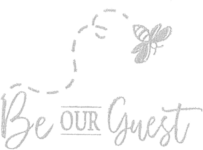 AMERICAN HOMESTEAD Disposable Hand Towels for Bathroom - Decorative Be Our Guest Silver Design - Linen-Like Guest Napkins for Events, or Dinner Parties - Paper Towels - 15.5" x 12" - 50 Count