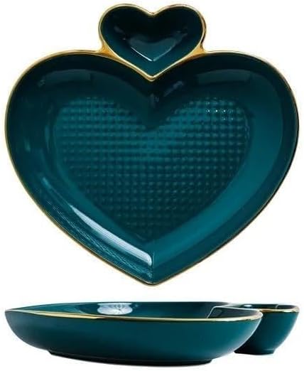 Appetizer Plates Creative Love Ceramic Plate Vinegar Plate Household Dipping Plate Dessert Sushi Separator Plate Cheap Plates