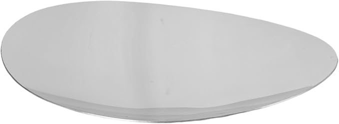Zerodis Silver Tray Decorative, Stainless Steel Oval Fruit Bowl Elegance Redefined Silver Finish Decor Tray Bowl Modern Luxury Dessert Platter Fruit for Coffee Table Home Decor (L)