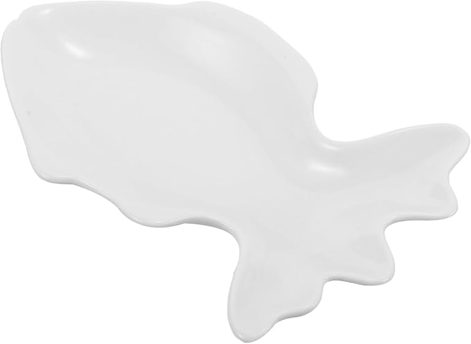 Cabilock Decorative Fish Shape Ceramic Plate Serving Bowl for Dipping Sauce Salad Soup Appetizer