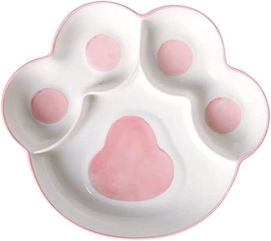 Breakfast Plate Divided Plate Ceramic Dish Serving Tray Kitchen Food-grade Ceramic Safe for Use for Camping Picnics Hiking