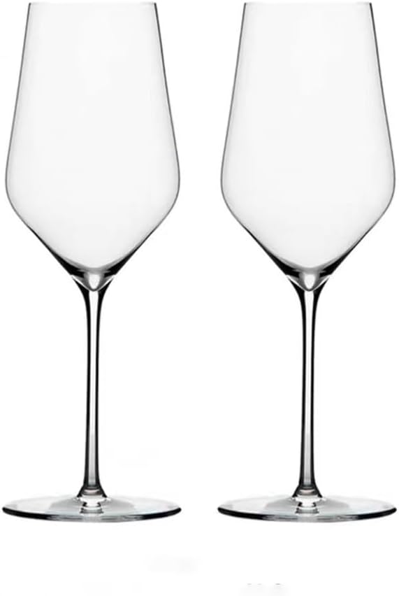 Premium Crystal Wine Glasses Set of 2, Ultra Thin Decanter,Clear Crystal Glassware for Red and White Wines, Elegant Essentials for Home and Parties, Hand-Blown (White Wine Glasses)